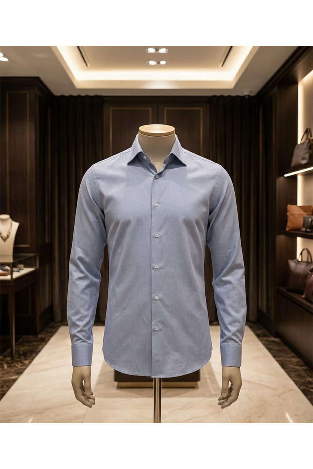 Basic Klasik Yaka Uzun Kollu %100 Cotton Erkek Gömlek