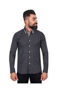 Siyah Tasarım Detaylı Slim Fit Erkek Gömlek