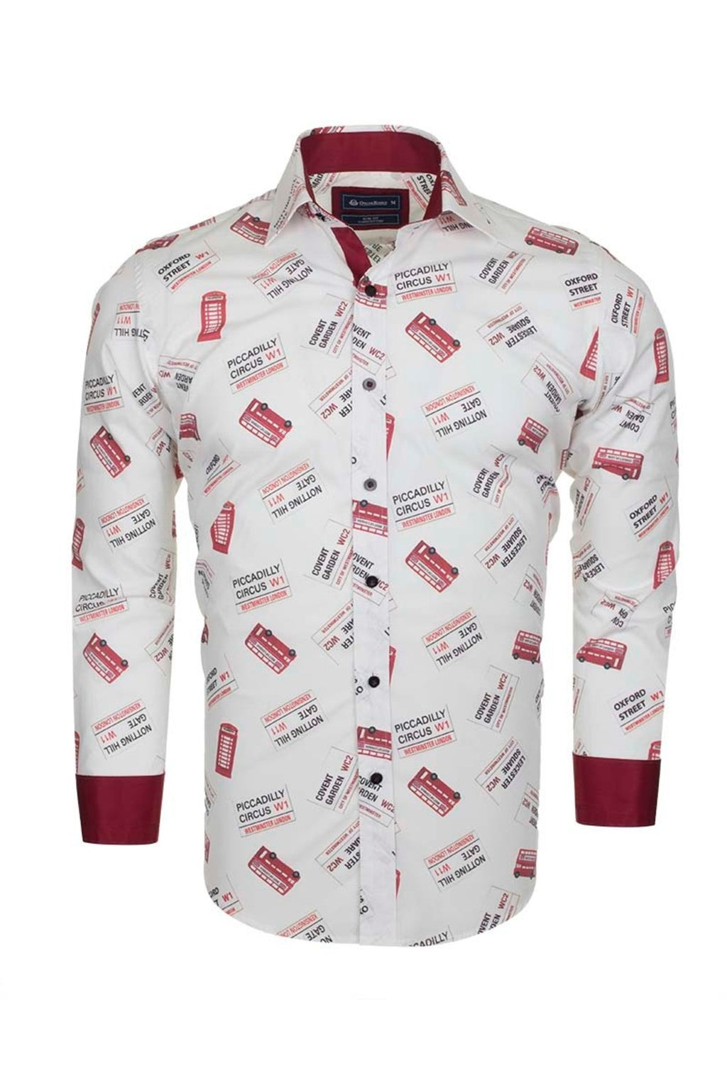 Erkek London Street Style %100 Pamuklu Desenli Gömlek