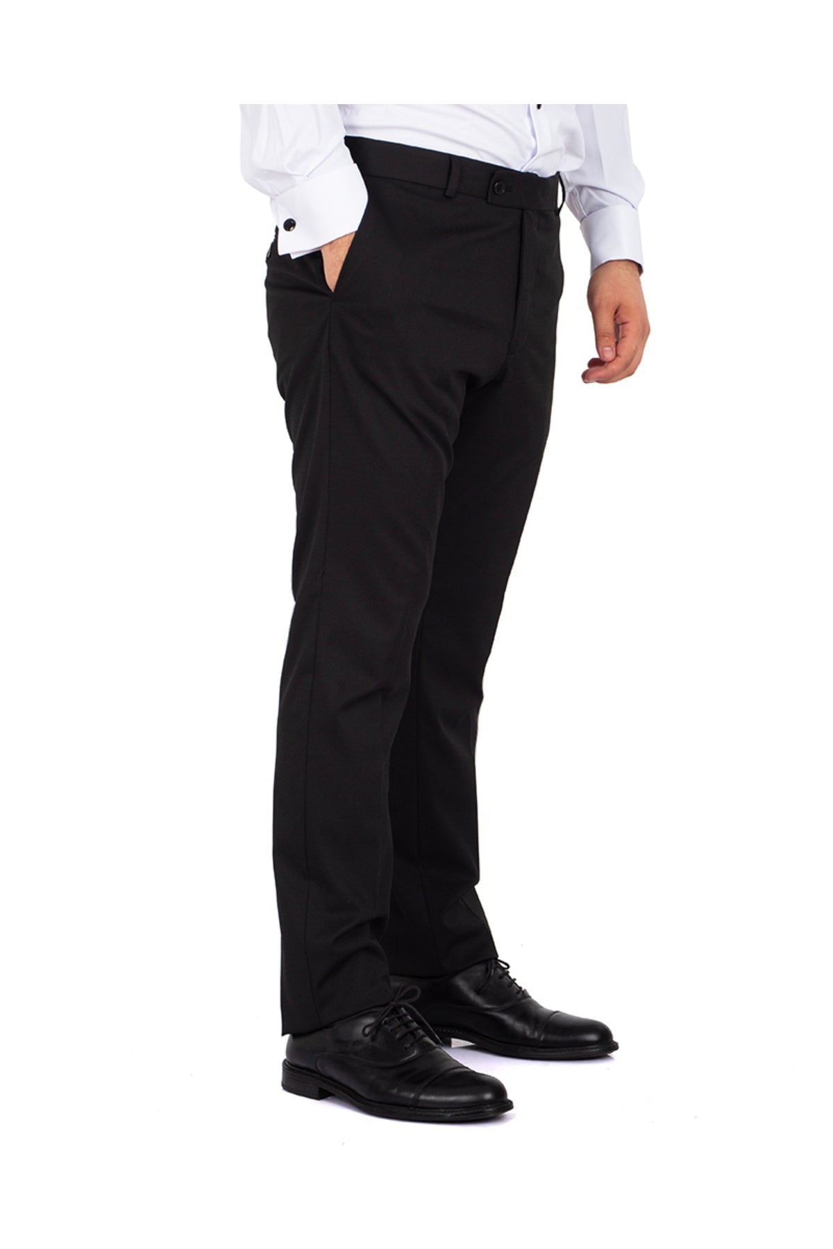 Premium Kalite Klasik Siyah Slim Fit Likralı Erkek Kumaş Pantolon