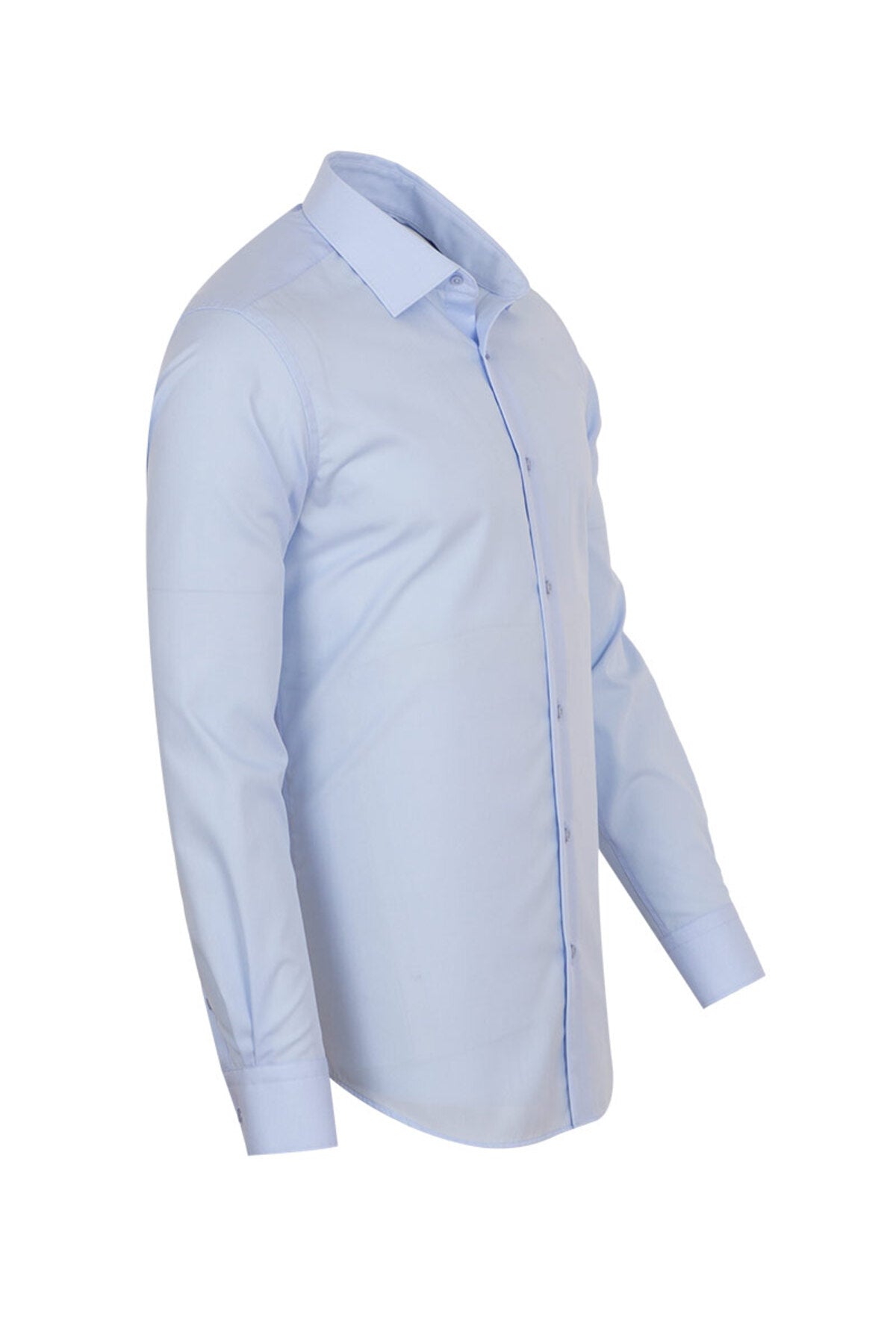 %80 Pamuklu Açık Mavi Modern Fit Erkek Gömlek