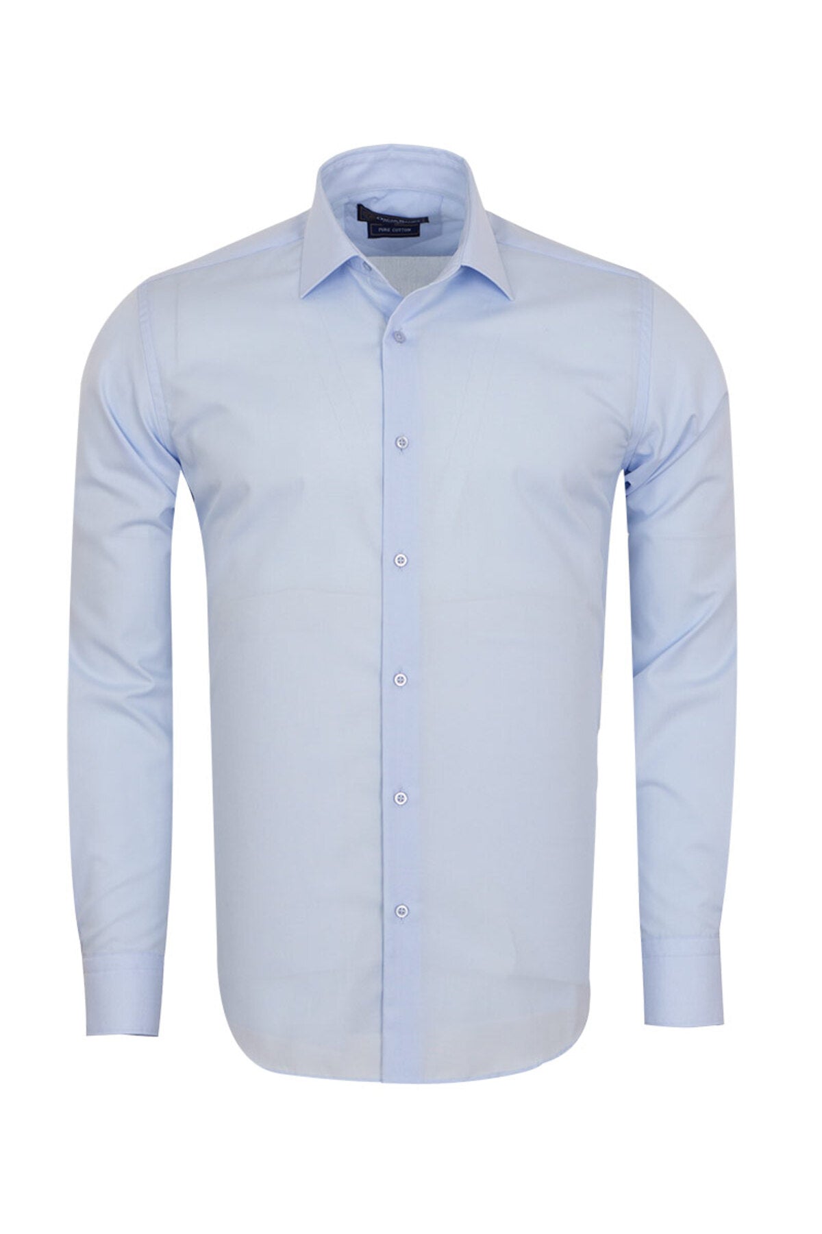 %80 Pamuklu Açık Mavi Modern Fit Erkek Gömlek