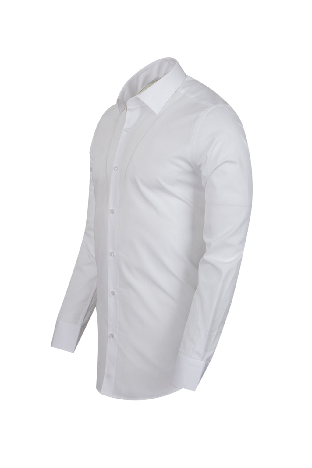 Erkek Beyaz %100 Pamuk Slim Fit Uzun Kollu Klasik Gömlek