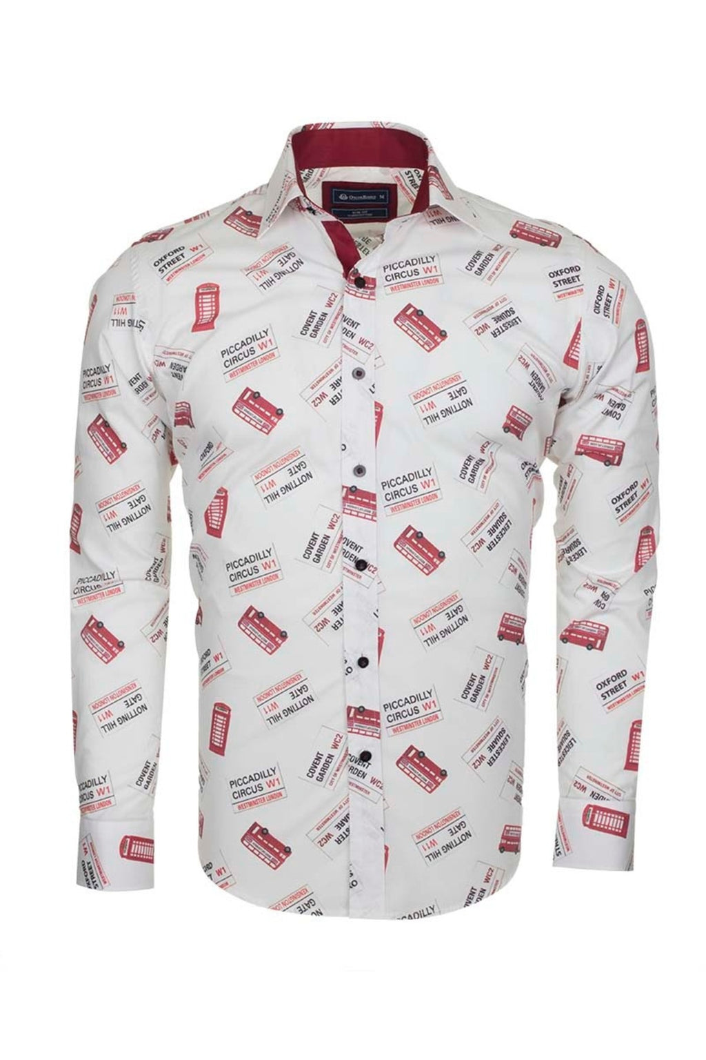 Erkek London Street Style %100 Pamuklu Desenli Gömlek