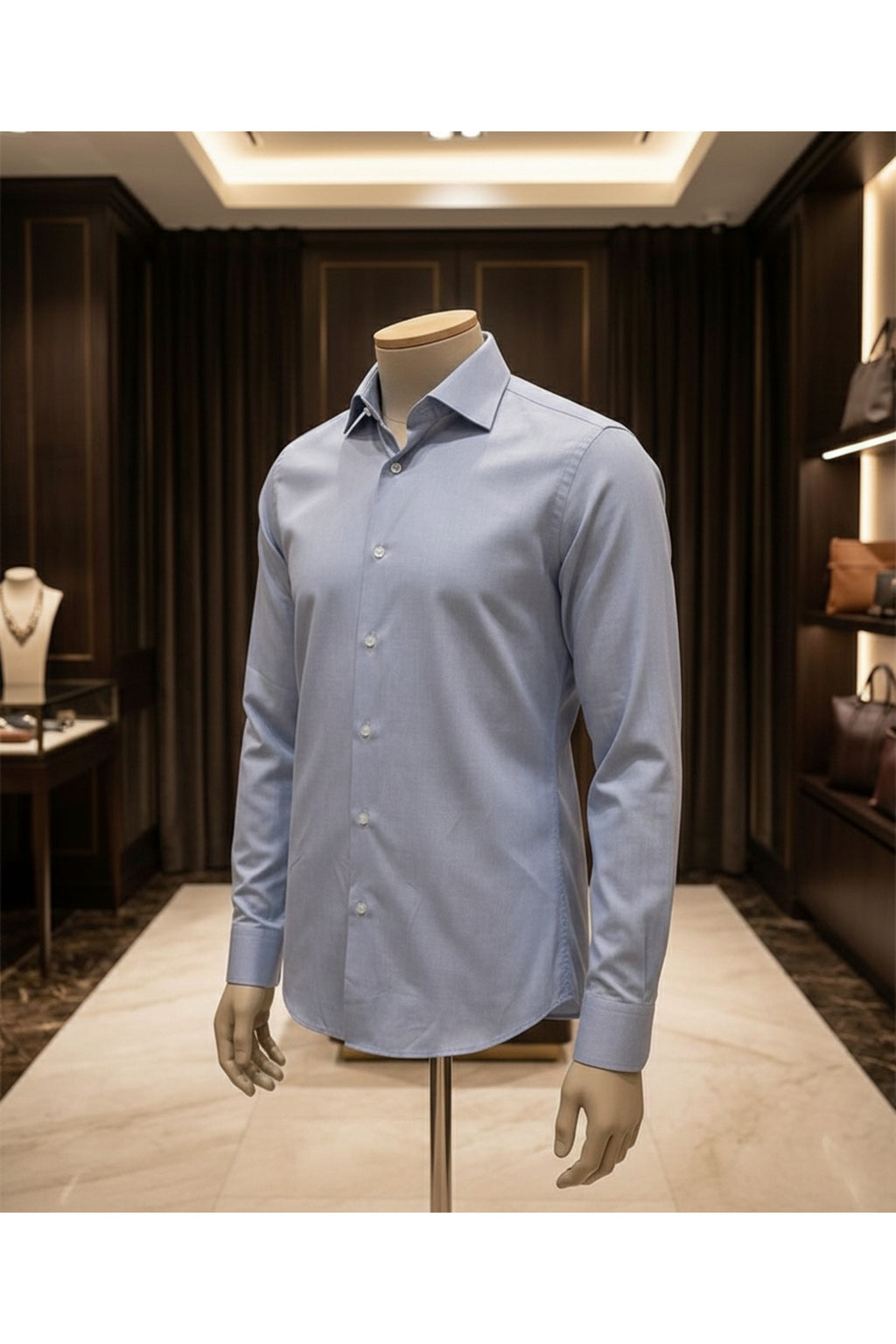 Basic Klasik Yaka Uzun Kollu %100 Cotton Erkek Gömlek