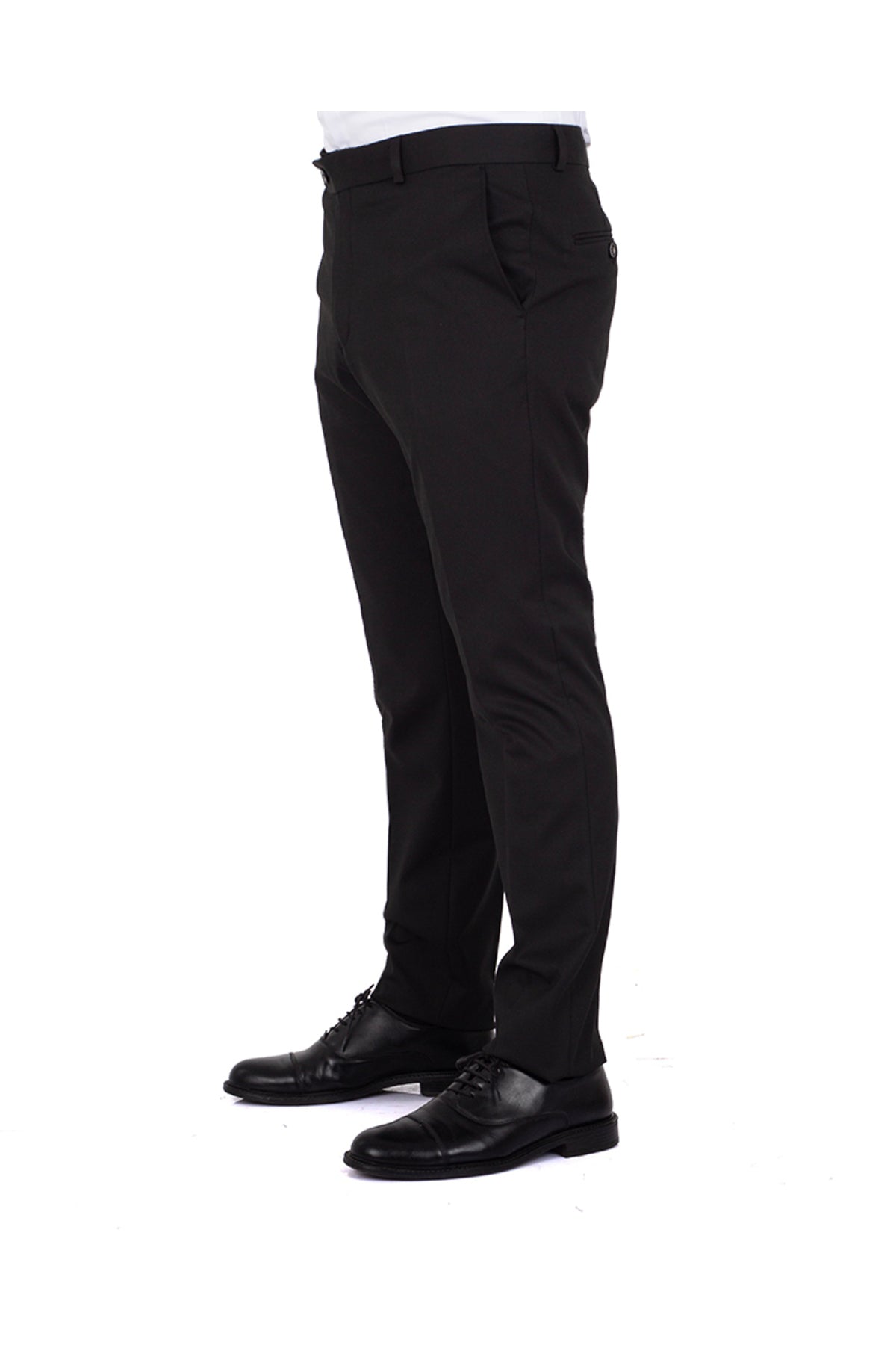 Premium Kalite Klasik Siyah Slim Fit Likralı Erkek Kumaş Pantolon