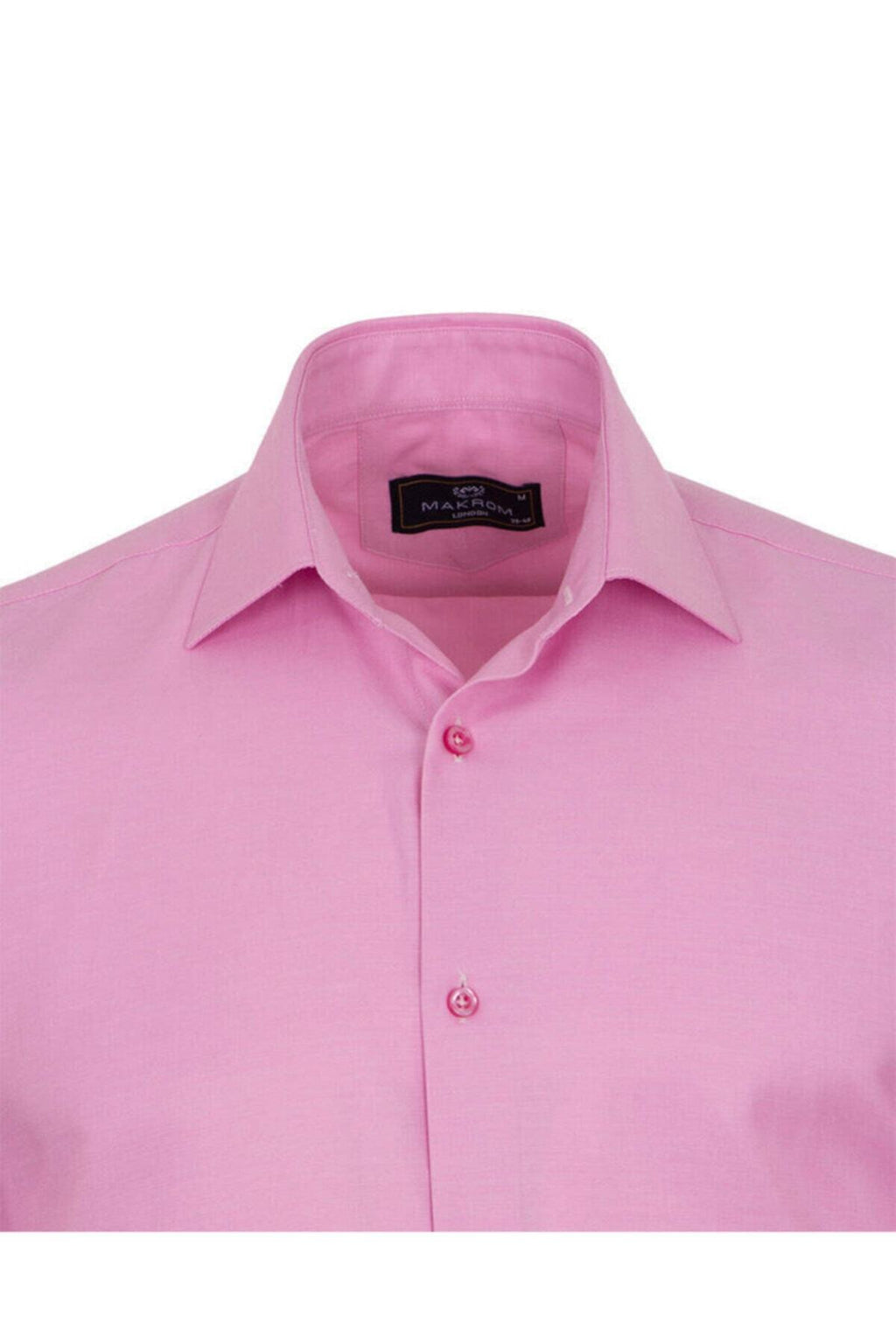 Erkek Pembe Slim Ve Regular Fit Pamuklu Uzun Kollu Gömlek