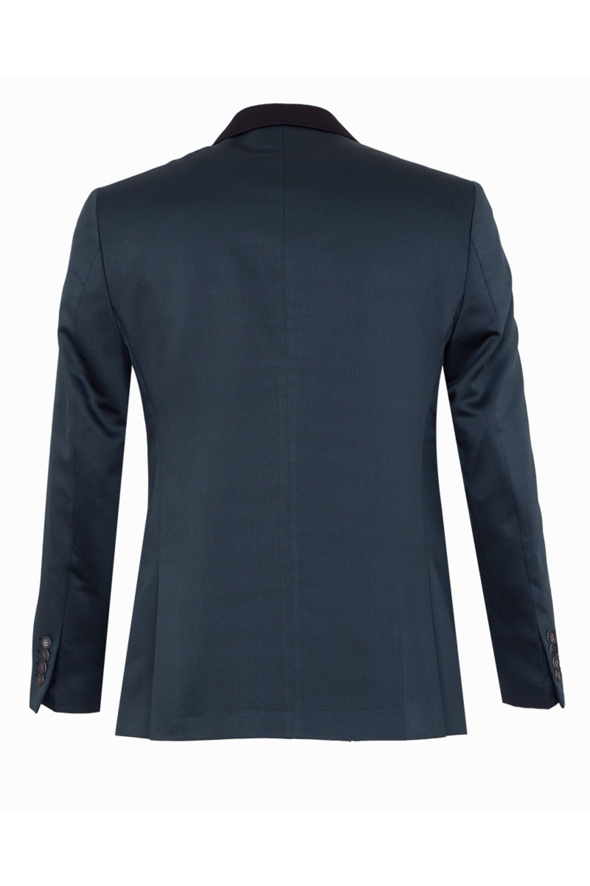 Erkek Slim Fit 3’lü Smokin Seti - Ceket + Yelek + Papyon - Haki