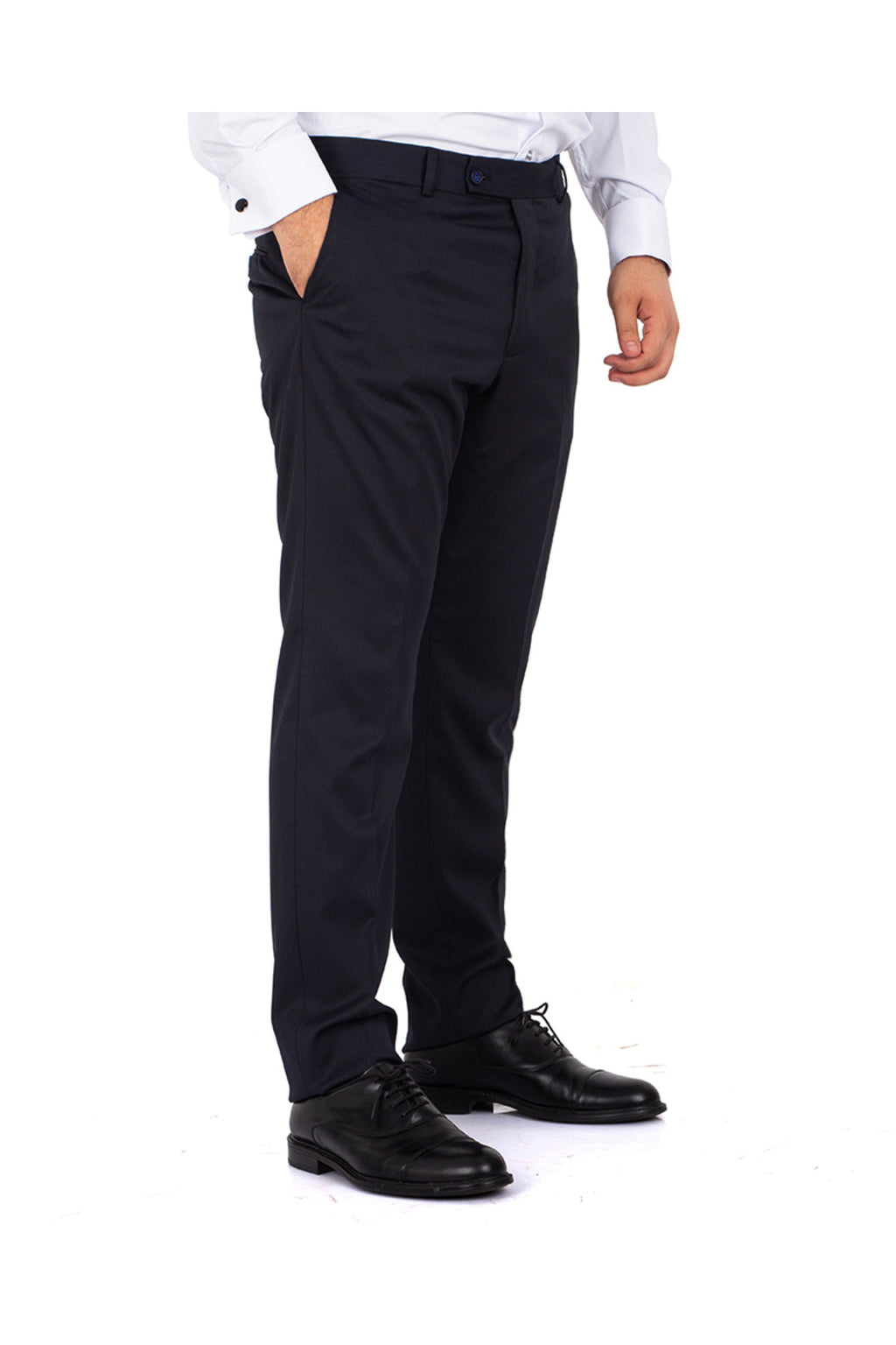 Premium Kalite Klasik Lacivert Slim Fit Likralı Erkek Kumaş Pantolon