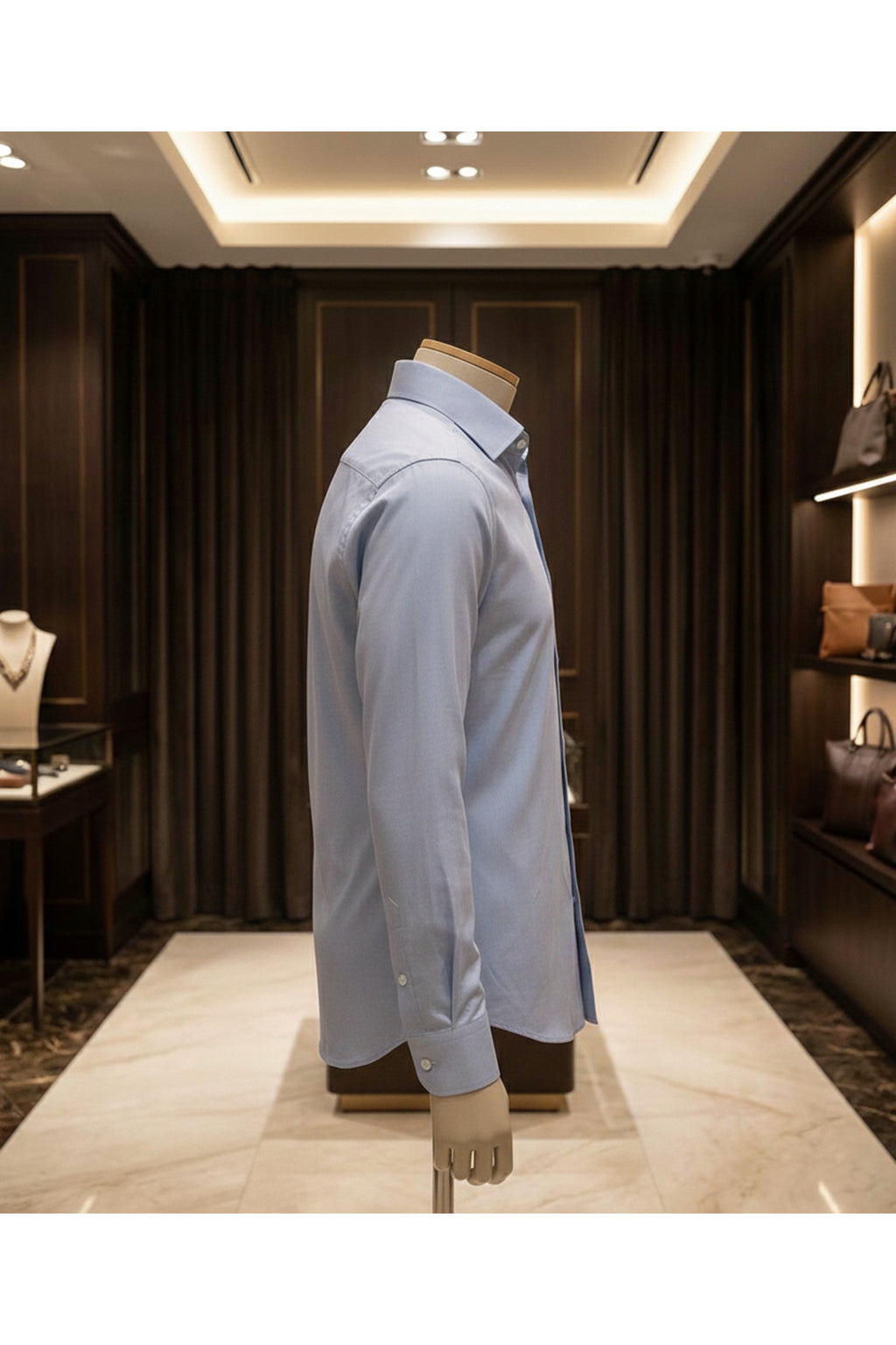 Basic Klasik Yaka Uzun Kollu %100 Cotton Erkek Gömlek