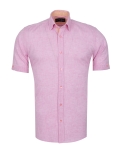 Cotton Linen Short Sleeved Mens Shirt SS 7888 - Thumbnail