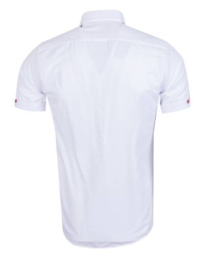 Garnished Short Sleeve Mens Shirt SS 7896