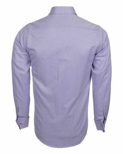 Luxury Plain Double Cuff Long sleeved Mens Shirt SL 5482