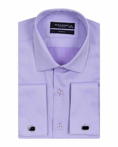 Luxury Plain Double Cuff Long sleeved Mens Shirt SL 5482