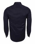 Luxury Plain Double Cuff Long sleeved Mens Shirt SL 5482 - Thumbnail