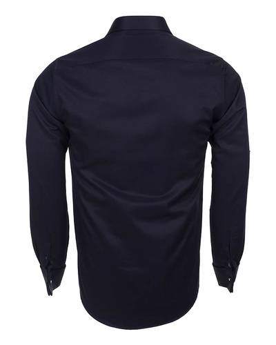 Luxury Plain Double Cuff Long sleeved Mens Shirt SL 5482