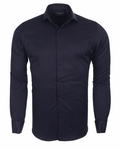 Luxury Plain Double Cuff Long sleeved Mens Shirt SL 5482 - Thumbnail