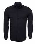 Luxury Plain Double Cuff Long sleeved Mens Shirt SL 5482 - Thumbnail