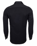 Luxury Plain Double Cuff Long sleeved Mens Shirt SL 5482 - Thumbnail