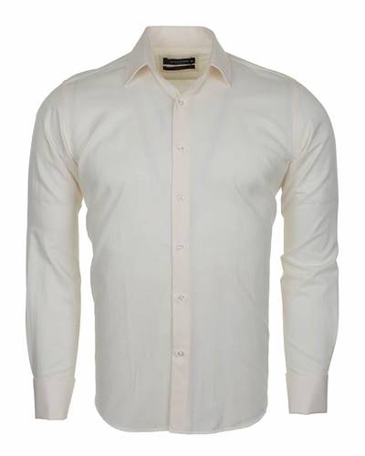 MAKROM - Luxury Plain Double Cuff Long sleeved Mens Shirt SL 5482 (Thumbnail - )