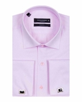 Luxury Plain Double Cuff Long sleeved Mens Shirt SL 5482 - Thumbnail