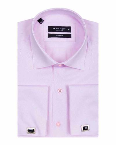 Luxury Plain Double Cuff Long sleeved Mens Shirt SL 5482