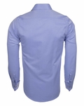 Luxury Plain Double Cuff Long sleeved Mens Shirt SL 5482 - Thumbnail