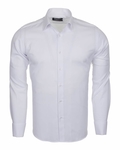 Luxury Plain Double Cuff Long sleeved Mens Shirt SL 5482 - Thumbnail