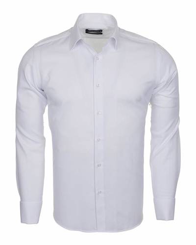 Luxury Plain Double Cuff Long sleeved Mens Shirt SL 5482