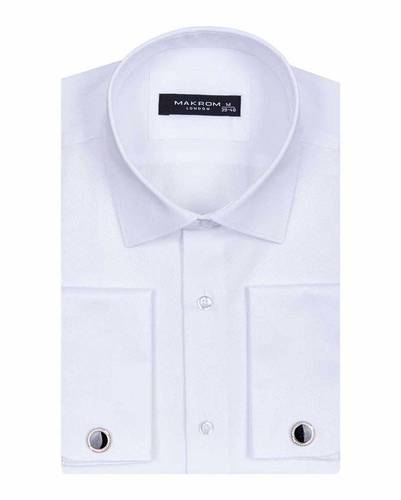 Luxury Plain Double Cuff Long sleeved Mens Shirt SL 5482