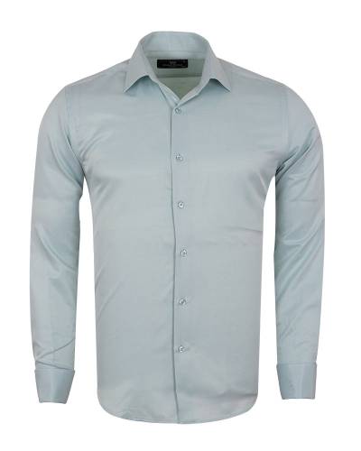 Luxury Plain Double Cuff Long sleeved Mens Shirt SL 5482