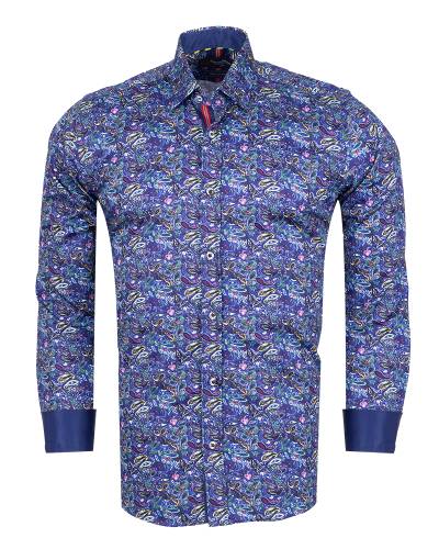 Printed Long Sleeved Mens Shirt SL 7799