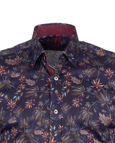Oscar Banks - Printed Long Sleeved Mens Shirt SL 7832 (1)