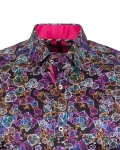 Printed Long Sleeved Mens Shirt SL 7837 - Thumbnail