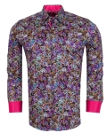 Printed Long Sleeved Mens Shirt SL 7837 - Thumbnail