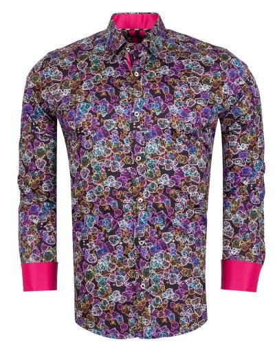 Printed Long Sleeved Mens Shirt SL 7837