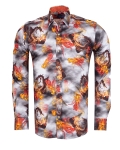 Printed Long Sleeved Mens Shirt SL 7839 - Thumbnail