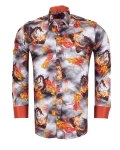 Printed Long Sleeved Mens Shirt SL 7839 - Thumbnail