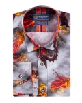 Printed Long Sleeved Mens Shirt SL 7839 - Thumbnail