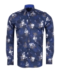 Printed Long Sleeved Mens Shirt SL 7847 - Thumbnail