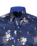 Printed Long Sleeved Mens Shirt SL 7847 - Thumbnail