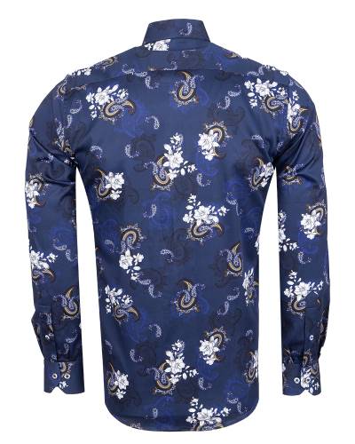 Printed Long Sleeved Mens Shirt SL 7847