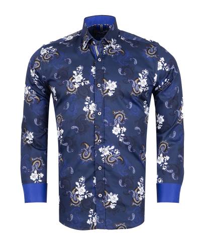 Printed Long Sleeved Mens Shirt SL 7847