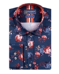 Printed Long Sleeved Mens Shirt SL 7854 - Thumbnail