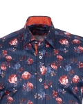 Printed Long Sleeved Mens Shirt SL 7854 - Thumbnail