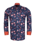 Printed Long Sleeved Mens Shirt SL 7854 - Thumbnail