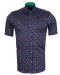 Printed Short Sleeved Mens Shirt SS 7763 - Thumbnail