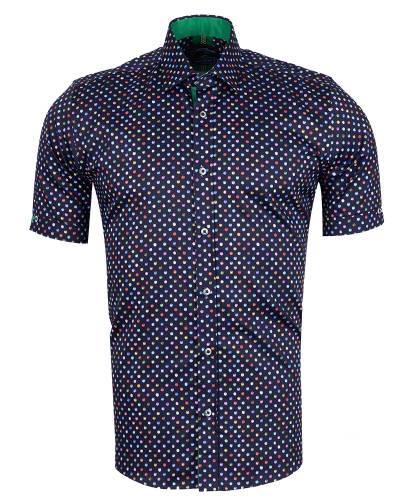 Oscar Banks - Printed Short Sleeved Mens Shirt SS 7763