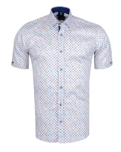 Oscar Banks - Printed Short Sleeved Mens Shirt SS 7763 (1)