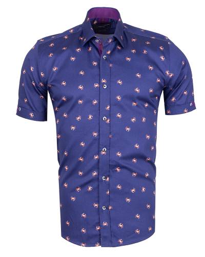 Oscar Banks - Printed Short Sleeved Mens Shirt SS 7765